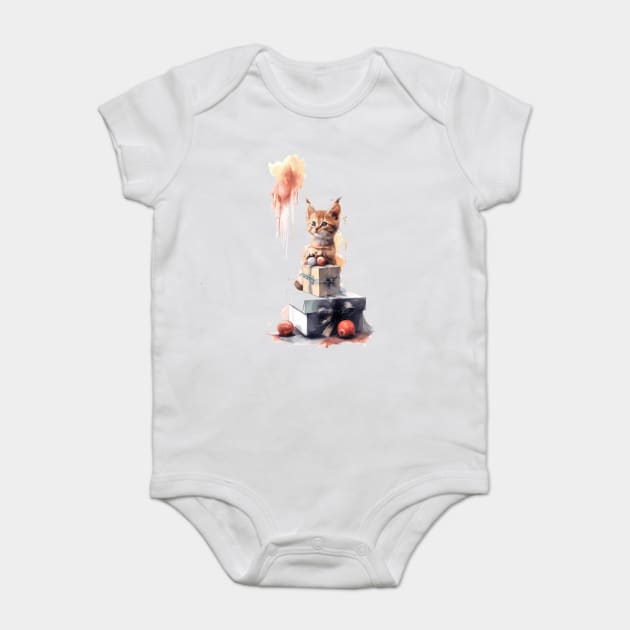 Cute Abissinian Kitten Baby Bodysuit by Vinokurio